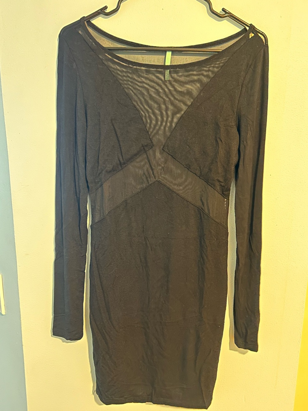 Lulus Black Long-Sleeve Bodycon Dress